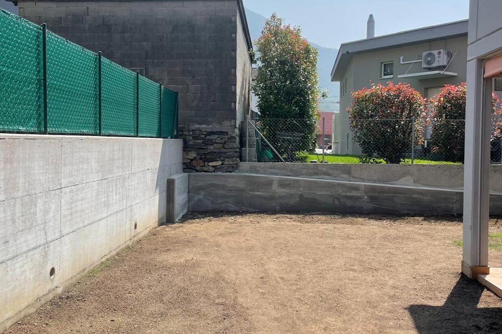 realizzazione di muro in cemento armato